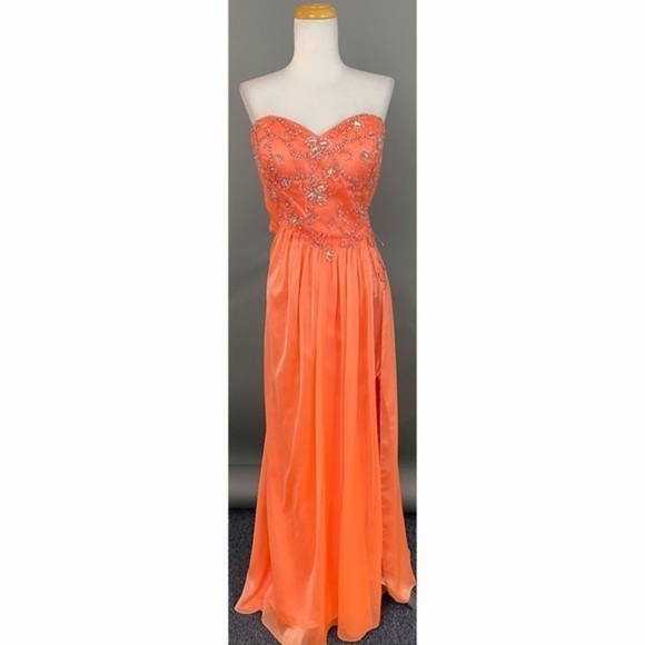 CINDERELLA 7645 Orange Dress - Picture 1 of 7